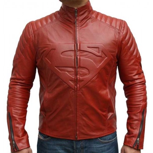 Super Man Red Leather Jackets